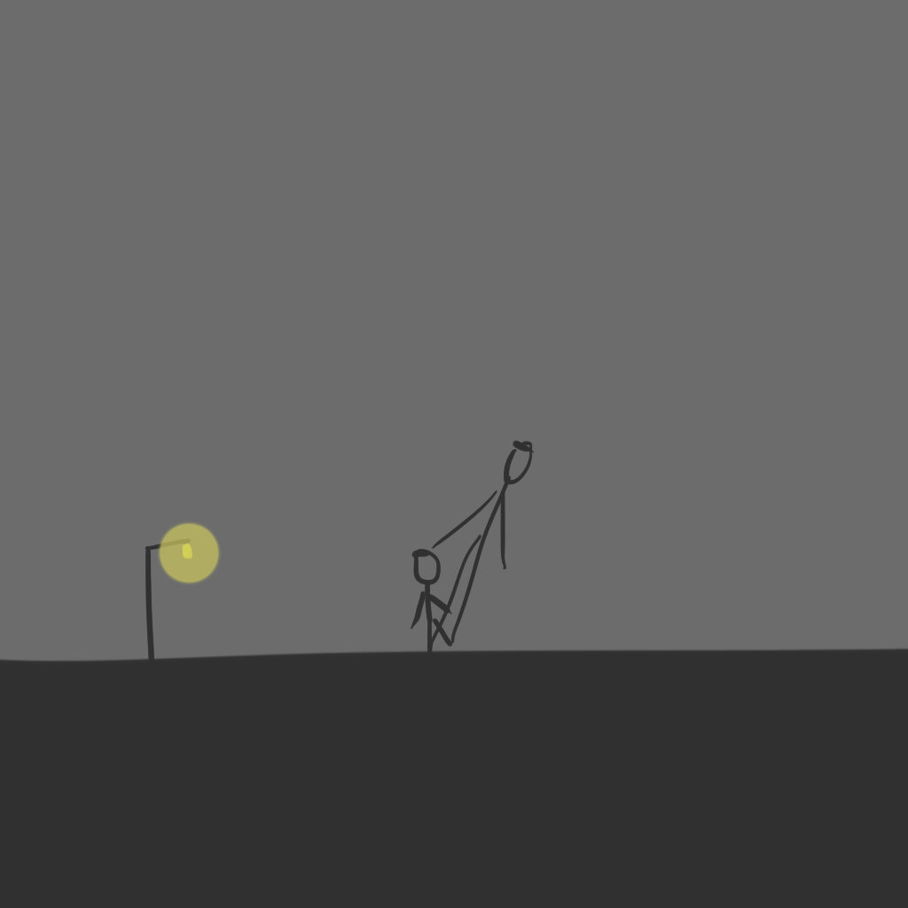 with shadow